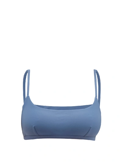 Matteau The Crop Bikini Top In Blue