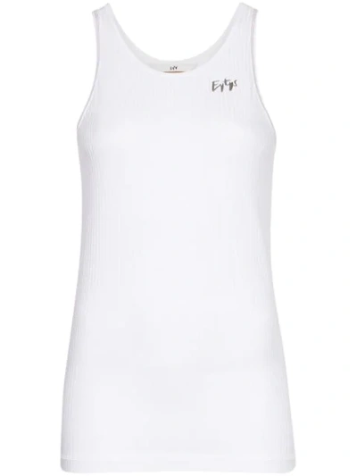 Eytys Toni Ribbed Jersey Tank Top In White