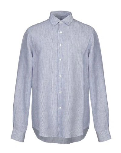 Loewe Striped Cotton Shirt In Blue