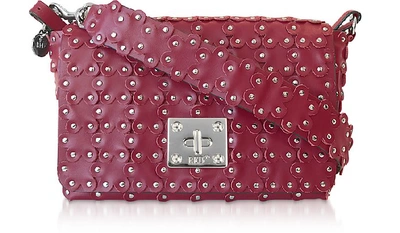Red Valentino Flower Puzzle Twist Lock Shoulder Bag In Dark Red