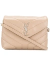 Saint Laurent Monogram Envelope Cross Body Bag In Neutrals