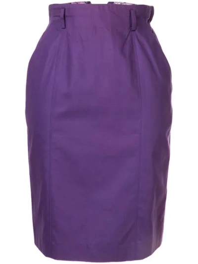 Pre-owned Dior 1990s  Christian  Sports Midi Skirt In Purple