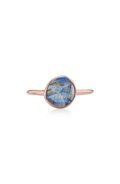 Monica Vinader Siren Semiprecious Stone Stacking Ring (online Trunk Show) In Rose Gold/ Kyanite