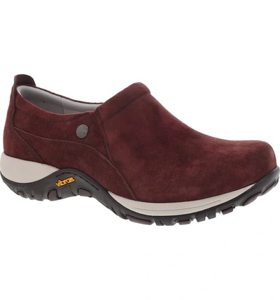 Dansko Patti Waterproof Clog In Mahogany Suede