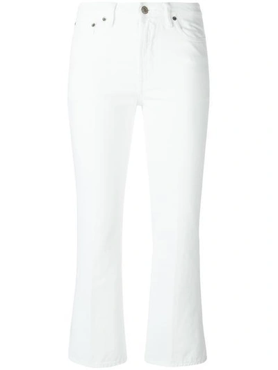 Golden Goose Kick-flare Cropped Jeans In White