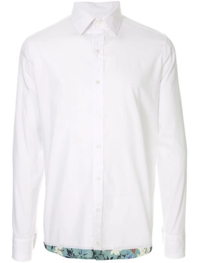 Kolor Long-sleeve Fitted Shirt In White