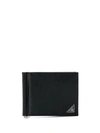 Prada Logo Wallet In Black