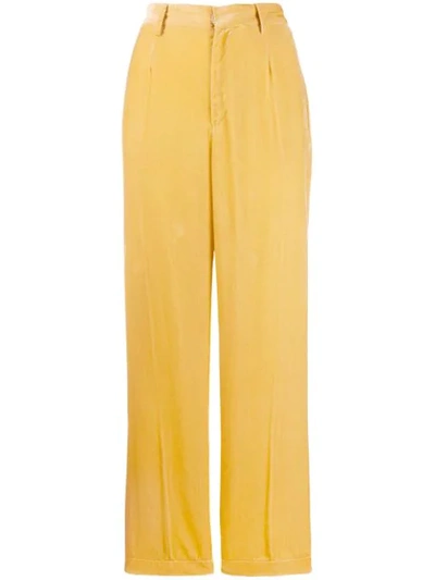 Forte Forte Vaniglia Velvet Trousers In Yellow