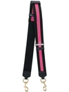 Marc Jacobs Sport Stripe Webbing Adjustable Strap In Black