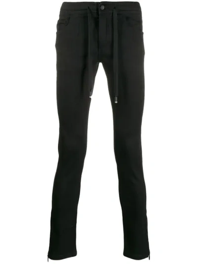 Dolce & Gabbana Slim-fit Drawstring Jeans In Black