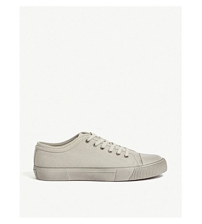 Allsaints Rigg Canvas Low-top Trainers In Chalk