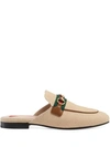 Gucci Women's Princetown Canvas Slipper In Neutral