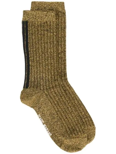 Isabel Marant Glittered Socks In 12do Dore