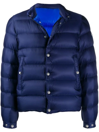 Moncler Shell Puffer Jacket In Blue