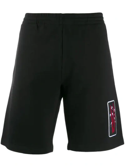 Kenzo Embroidered Track Shorts In Black
