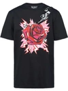 Prada Thunder Rose T-shirt In Black