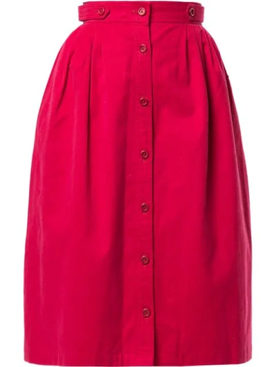 Pre-owned Dior  Gathered Midi Skirt In Pink