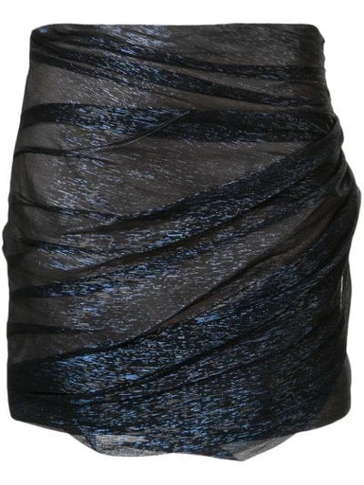Dsquared2 Gathered Style Mini Skirt In Blue