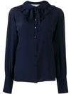 Chloé Pussy Bow Blouse In Blue