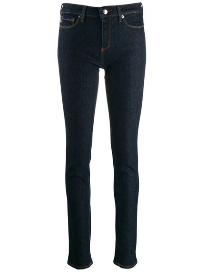 Love Moschino Heart-shaped Plaque Skinny Jeans In Blue