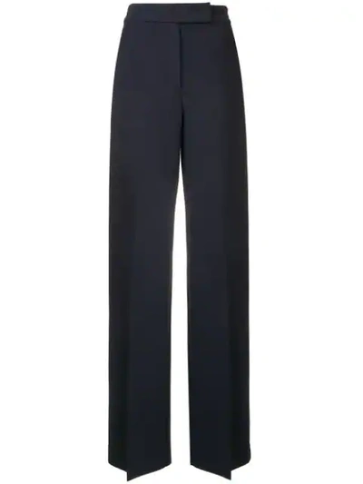 Max Mara High-waisted Wide Trousers In Blue