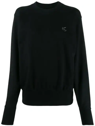 Vivienne Westwood Anglomania Logo Patch Sweatshirt In Black