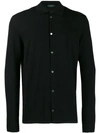 Zanone Polo Cardigan In Black