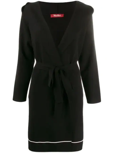 Max Mara Studio Double Breasted Coat - Black