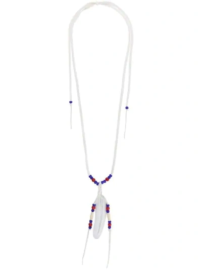 Takahiromiyashita The Soloist Feather Necklace In White