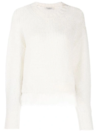 Philosophy Di Lorenzo Serafini Fringed Knitted Sweater In White