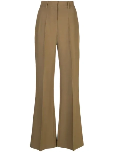 Partow High-rise Flared Trousers In Green