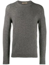 Nuur Fine Knit Sweatshirt In Grey