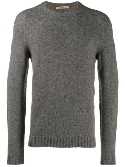Nuur Fine Knit Sweatshirt In Grey