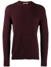 Nuur Fine Knit Sweatshirt In Red