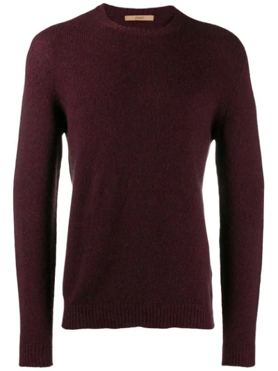 Nuur Fine Knit Sweatshirt In Red