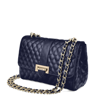 Aspinal Of London Lottie Large Leather Shoulder Bag In Navy