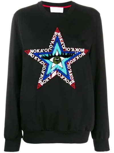 No Ka'oi Bead Embroidered Sweatshirt In Black