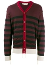 Marni Striped Cardigan In Red