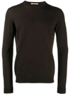 Nuur Fine Knit Sweatshirt In Brown