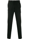 Pt01 Tapered Tailored Trousers In Black