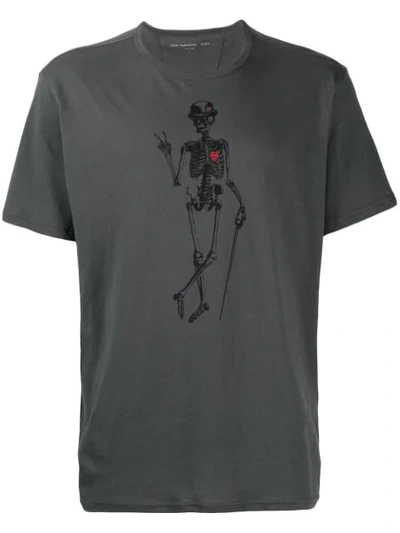 John Varvatos Printed Skeleton T-shirt In Grey