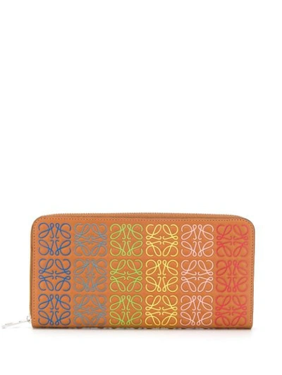 Loewe Rainbow Logo Continental Wallet In Neutrals