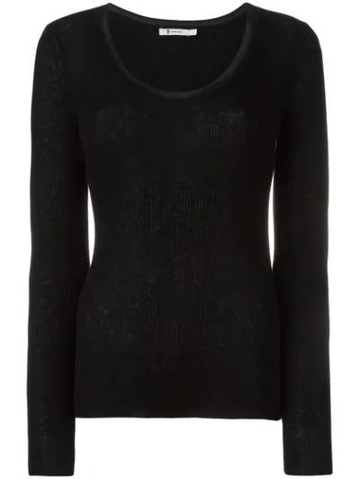 Alexander Wang T Scoop Neck Jumper In Black