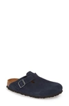 Birkenstock Boston Soft Footbed Clog In Night Suede