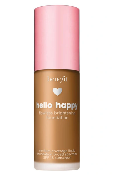Benefit Cosmetics Benefit Hello Happy Flawless Brightening Foundation Spf 15, 1 oz In Shade 7- Medium-tan Neutral