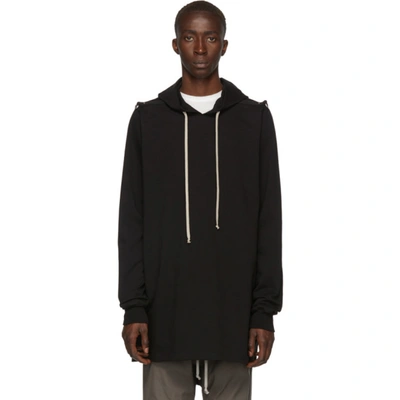 Rick Owens Oversized Drawstring Hoodie In 09 Black