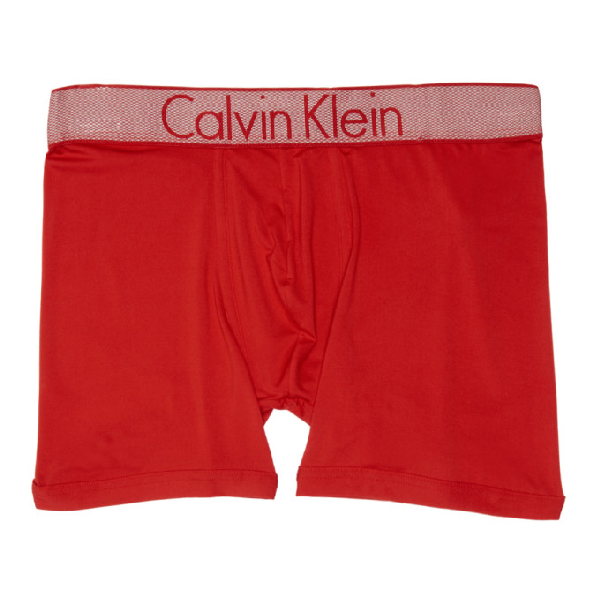 Calvin Klein Underwear Red Customized Micro Boxer Briefs In 671 Red ...