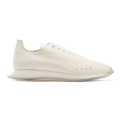 Rick Owens Off-white New Minimal Runner Sneakers In 110 White/c