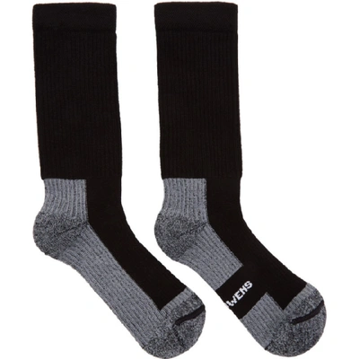 Rick Owens Black Hiking Socks In 09 Black