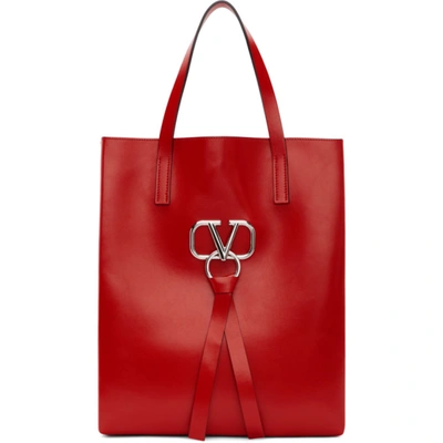 Valentino Garavani Vring Tote Bag In Ju5 Red